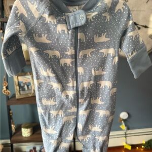 Hanna Andersson Blue Onesie with Polar Bear Design